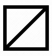 Image result for Square Box with Slash Meaning