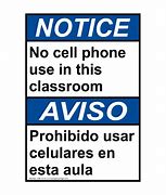 Image result for No Cell Phone Signs Spanish