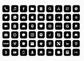 Image result for Black Aesthetic App Icons