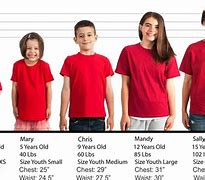Image result for Youth Extra Large Size Chart