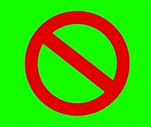 Image result for Red No Sign Greenscreen