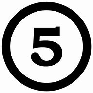 Image result for Number with Circle Number 5