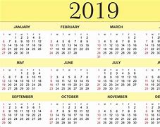 Image result for Calendario 2019
