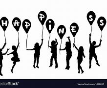 Image result for Happy Children Silhouette