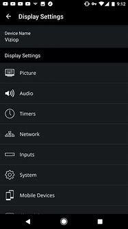 Image result for Vizio TV Settings Menu