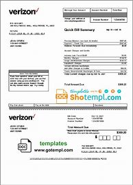Image result for Verizon Receipt Template Editable