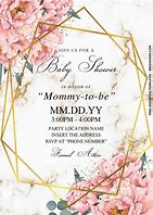 Image result for Rose Baby Shower Invitations