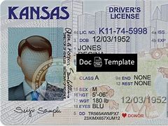 Image result for Kansas ID Card Template