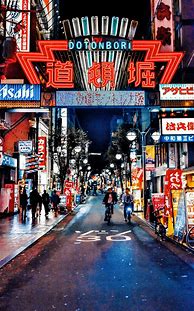 Image result for Osaka Aesthetic at Night