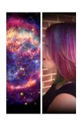 Image result for Rainbow Galaxy Hair