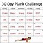 Image result for 30-Day Plank Challenge Calendar Printable