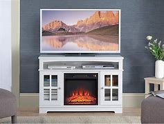 Image result for White Fireplace TV Stand