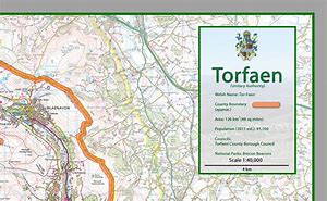 Image result for Torfaen County Map