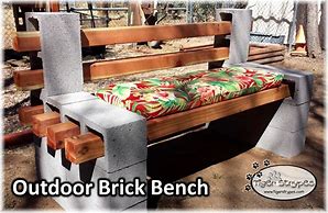 Image result for Outdoor Brick Benches