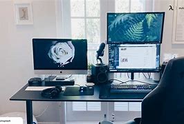 Image result for Laptop and Monitor Setup