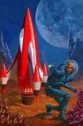 Image result for Astronaut in Rocket Ship Cartoon