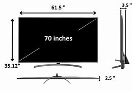 Image result for 70 TV Dimensions