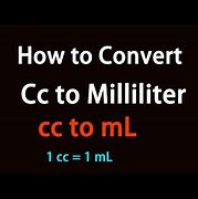 Image result for CC to Ml
