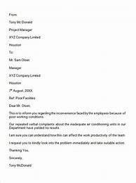Image result for Employee Complaint Letter
