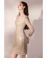 Image result for Gold Sequin Bodycon Dress