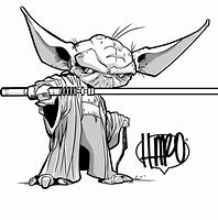 Image result for Yoda Clip Art Black and White