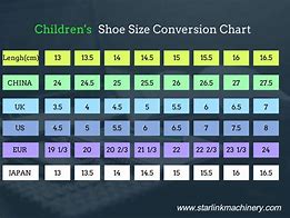 Image result for Shoe Size by Age
