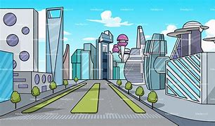 Image result for Futuristic City Background Cartoon