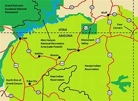 Image result for Monument Valley Arizona Map