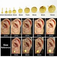 Image result for How Big Is a 6Mm Earring Actual Size