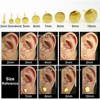 Image result for 7Mm Earrings Actual Size