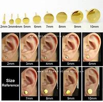 Image result for 6Mm Earrings Actual Size