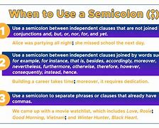 Image result for Examples of Semicolon Sentences