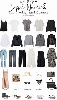 Image result for Edgy Capsule Wardrobe