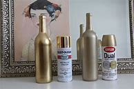 Image result for Gold Painted Wine Bottles