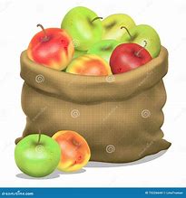 Image result for Clip Art Image of a Bag of Apple's