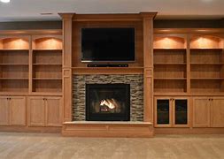 Image result for Wall Unit That Fits around Fireplace