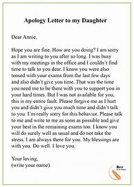 Image result for Family Apology Letter Samples