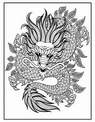 Image result for Adult Coloring Book Dragon Pages