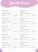 Image result for Free Printable Glow Up Planner