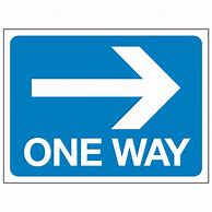 Image result for One Way Sign Yellow