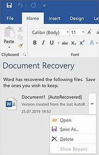 Image result for Recover Changed Word Document