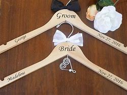 Image result for Bridal Dress Hanger with Name for Groom