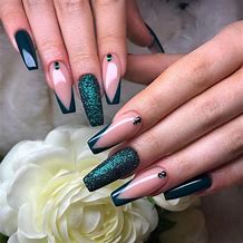 Image result for Green and Silver Nail Art Designs