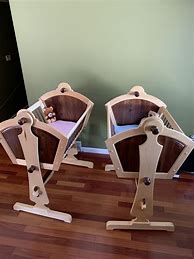 Image result for Wooden Maple Baby Cradle