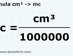 Image result for Cm Cubed to M Cubed