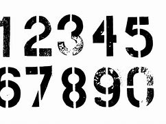 Image result for Bold Stencil Numbers