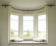 Image result for Curved Window Curtain Rod
