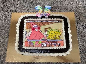 Image result for Spongebob 25 Birthday Cake