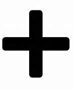 Image result for Plus Sign Black and White Clip Art