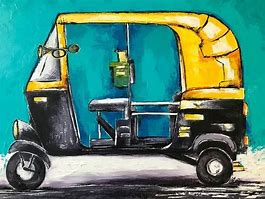 Image result for Auto Rickshaw Art
